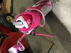 Metal Barbie golf clubs