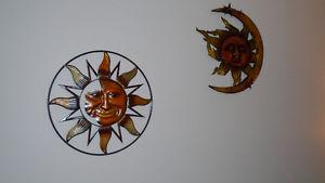 Metal Wall Hangings-Sun/Moon