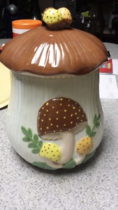 Mushroom cookie jar.