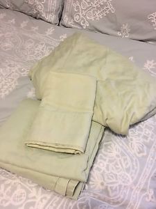 Pale green double sheets