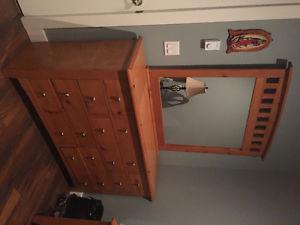 Pine wood king size bed