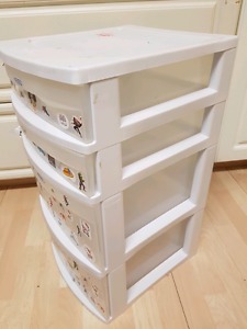 Plastic 4 Drawer Storage