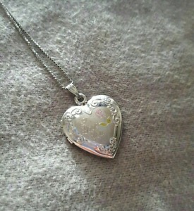 Real Sliver heart pendant necklace