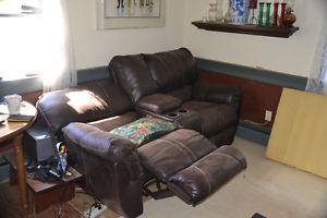 Reclining Leather Couch $200