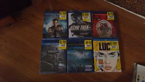 Sealed brand new blurays