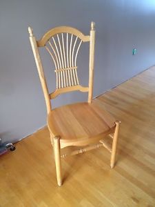 Set of 4 chairs, solid oak