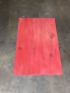 Small wooden red coffee table