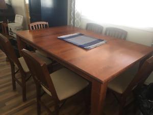 Solid Wood Dining Table and Chairs