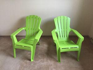 Two Adirondack chairs for sale king size brand new green