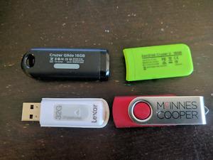 Usb flash drives- various sizes