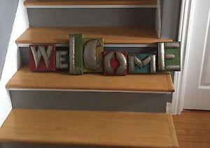 Welcome metal sign
