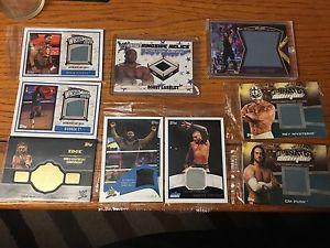 Wrestling WWE trading cards Authentic relic
