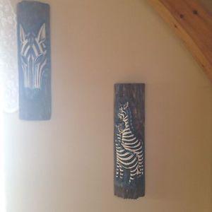 Zebra wooden wall art