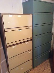 filing cabinets ($150 for 5 drawer & $200 for 6 drawer)