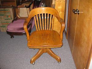 oak desk chair- vintage