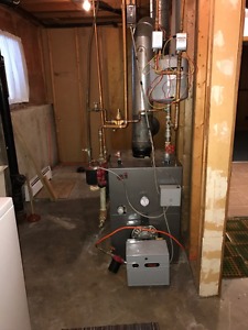 oil-fired boiler for hot water baseboard heat