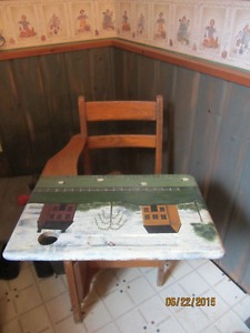 old school desk painted