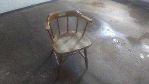 solid wood chair for $6
