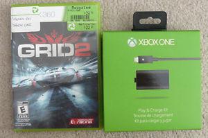 xbox one charge kit & Grid 2 racing game