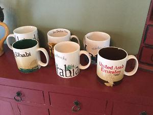6 Starbucks Mugs