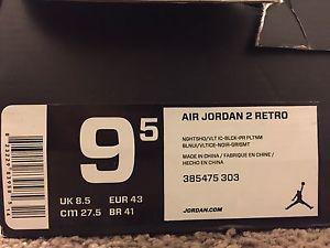 Air Jordan 2 (Nightshade)Size 9.5