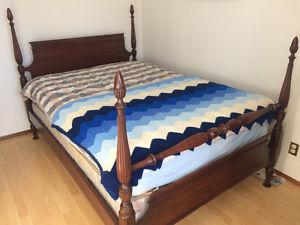 Bed frame with headboard