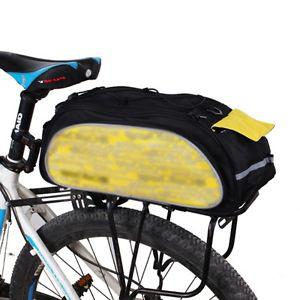Bicycle Bike Rear Rack Top Bag with Rain Cover - Black