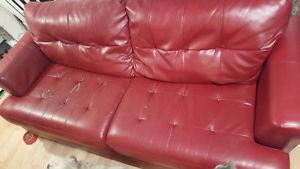 Big red comfy couch