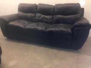 Black Leather COUCH - Delivery