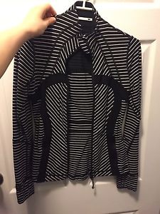 Black and white striped Lululemon jacket