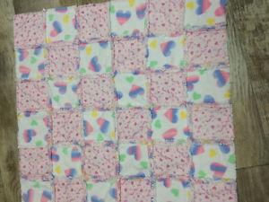 Brand New Handmade Rag Quilt for Baby Girls