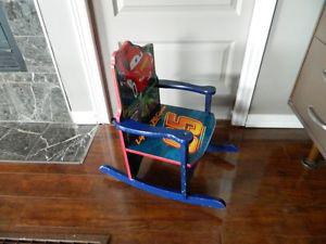 CHILDREN ROCKING CHAIR, CARS BACK PACK.