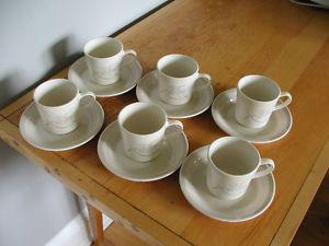 Corning Cups and Saucers x 6