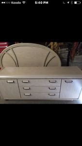 Dresser and headboard