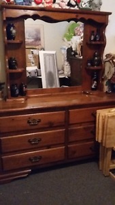 Dresser with matching mirror