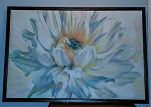 Framed Canvas Flower