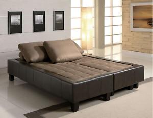 Futon bed with 2 Ottomans
