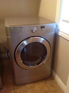 LG - 7.3 Capacity Electric Dryer in Brushed Steel