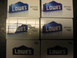 LOWES GIFTS CARDS $450USD!!!