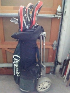 Men's right handed clubs,bag &cart