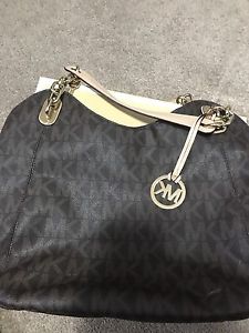 Michael kors brown monogram leather purse