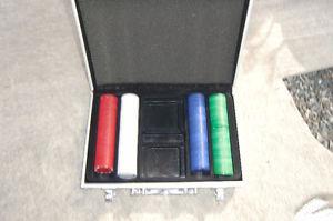 Poker chips and case