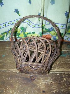 Primitive Farmhouse Style Branch Twig Gathering Basket