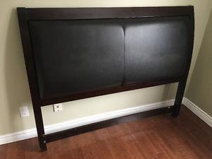 Queen size head board with metal frame