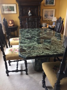 Solid marble 6 foot table