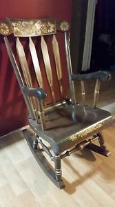Solid wood antique rocking chair