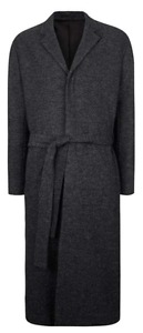 Topman LUX Grey Melange Wool Rich Coat (Small)