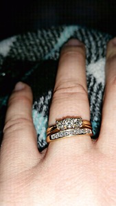 Wedding band and engagment ring