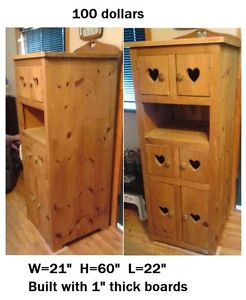 cabinet wood storage unit
