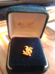 jostens 35 year pin from sobeys...its gold filled (gf) charm